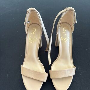 Sam Edelman Tan Ankle Strap Heels